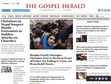 Tablet Screenshot of gospelherald.com